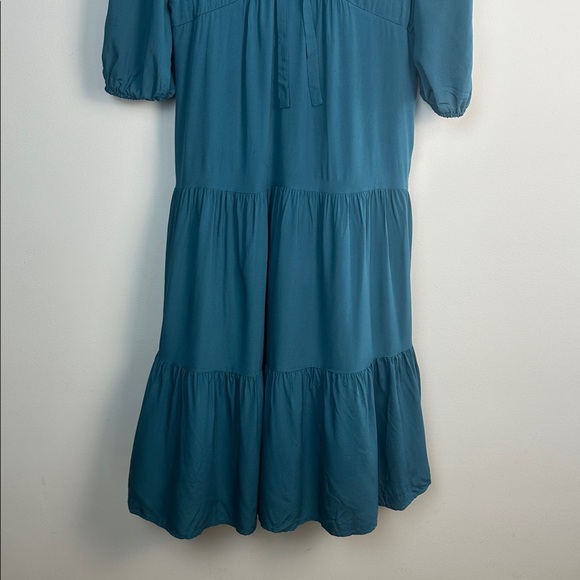 NEW Baltic Born Phillips Maxi Dress Persian Blue Medium Lined Tiered 3/4 Sleeves - Picture 6 of 16